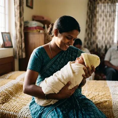 Doctor with newborn baby